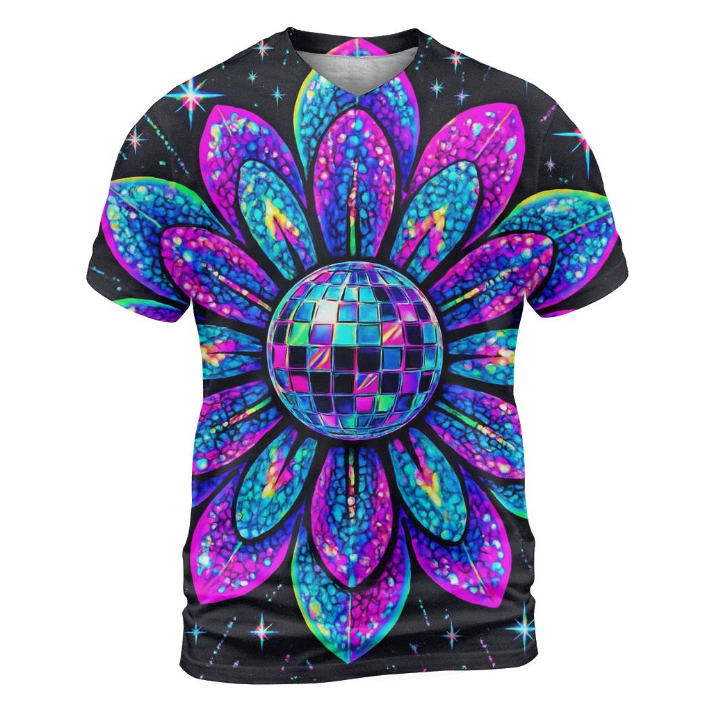Electric Disco Bloom unique graphic print tees