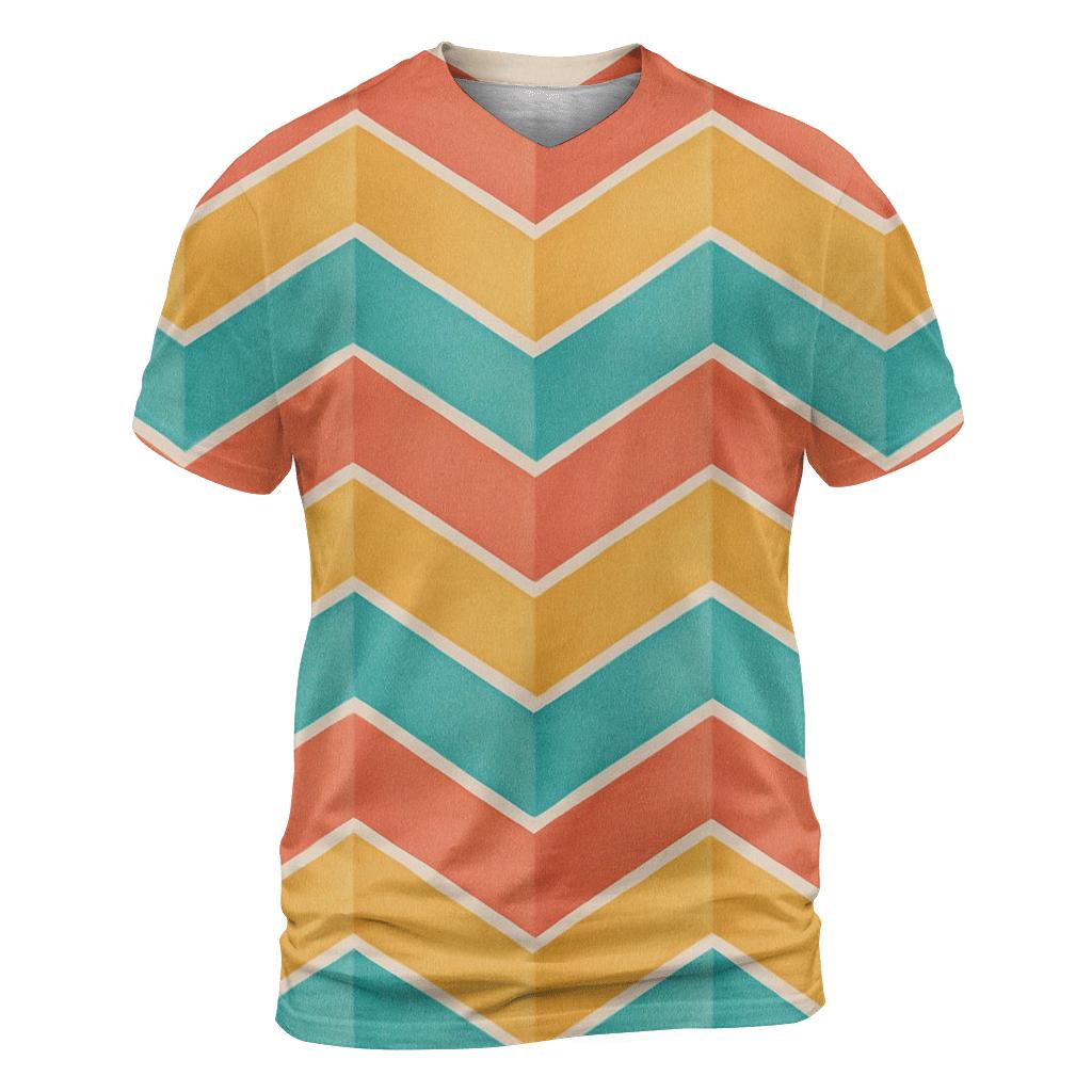 Chevron Accordion Fold custom all-over print shirts