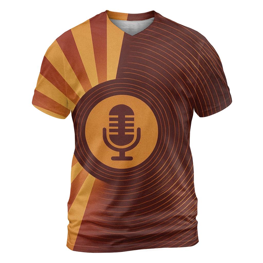Turntable Sunburst vibrant all-over design tees
