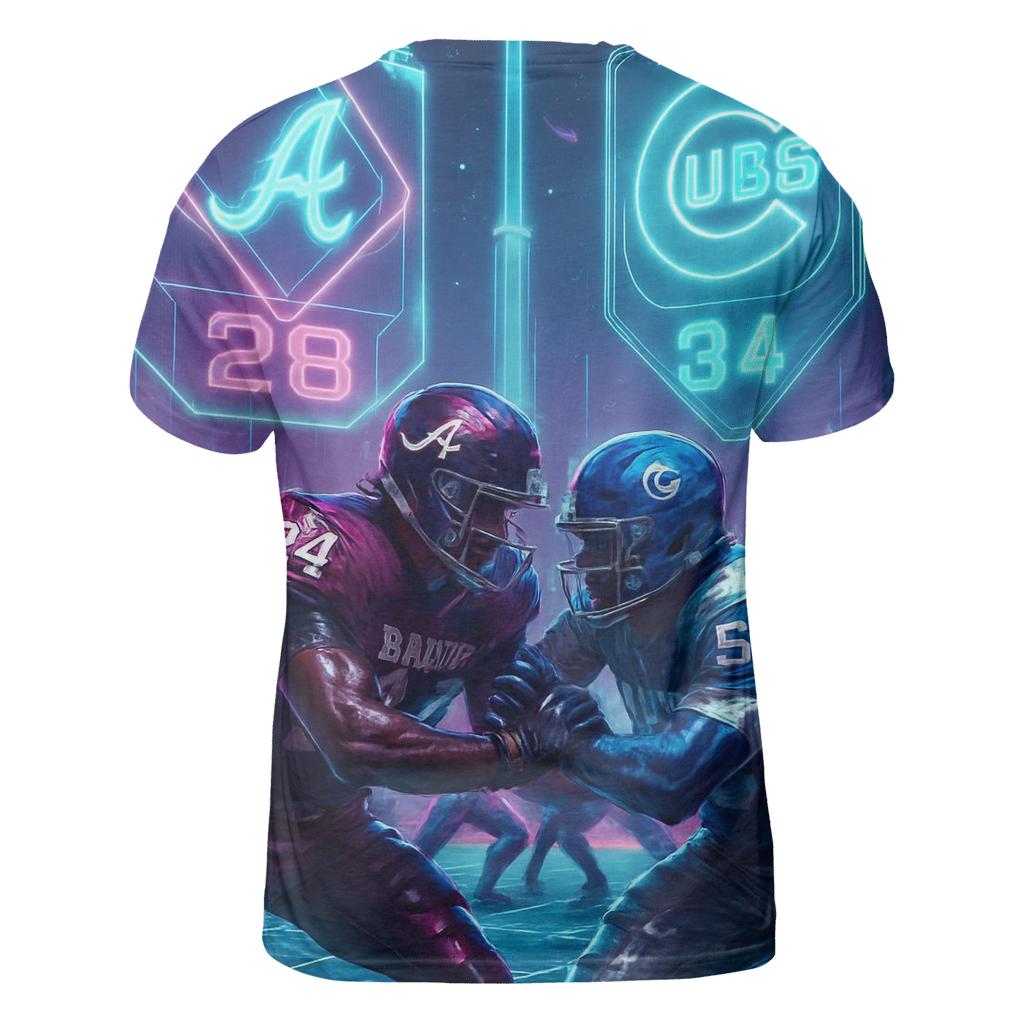 Neon Metropolis Faceoff custom all-over print shirts