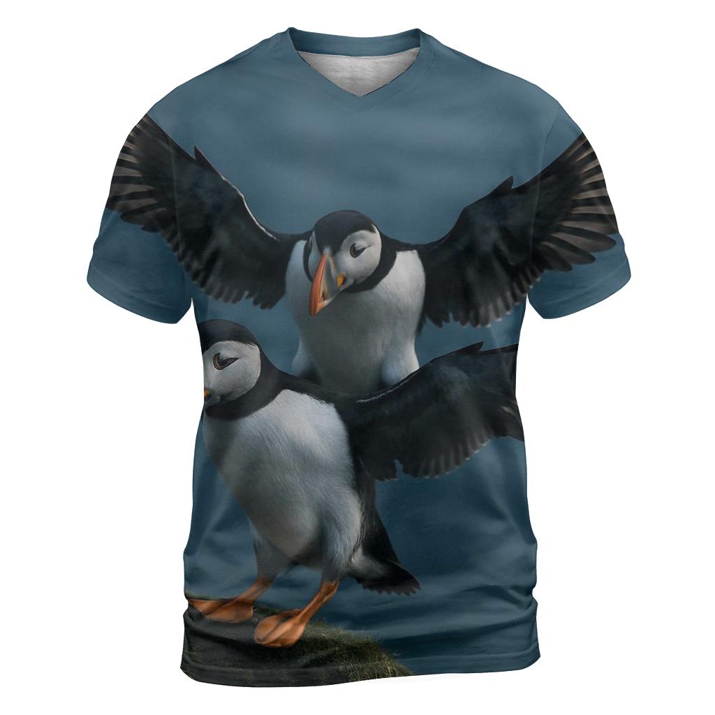 Cliff Couriers — Atlantic Puffin Pair creative print fashion shirts