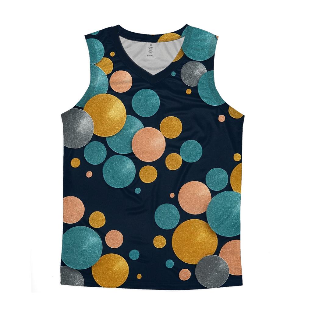 Orbital Disco Circles sports performance tank tops