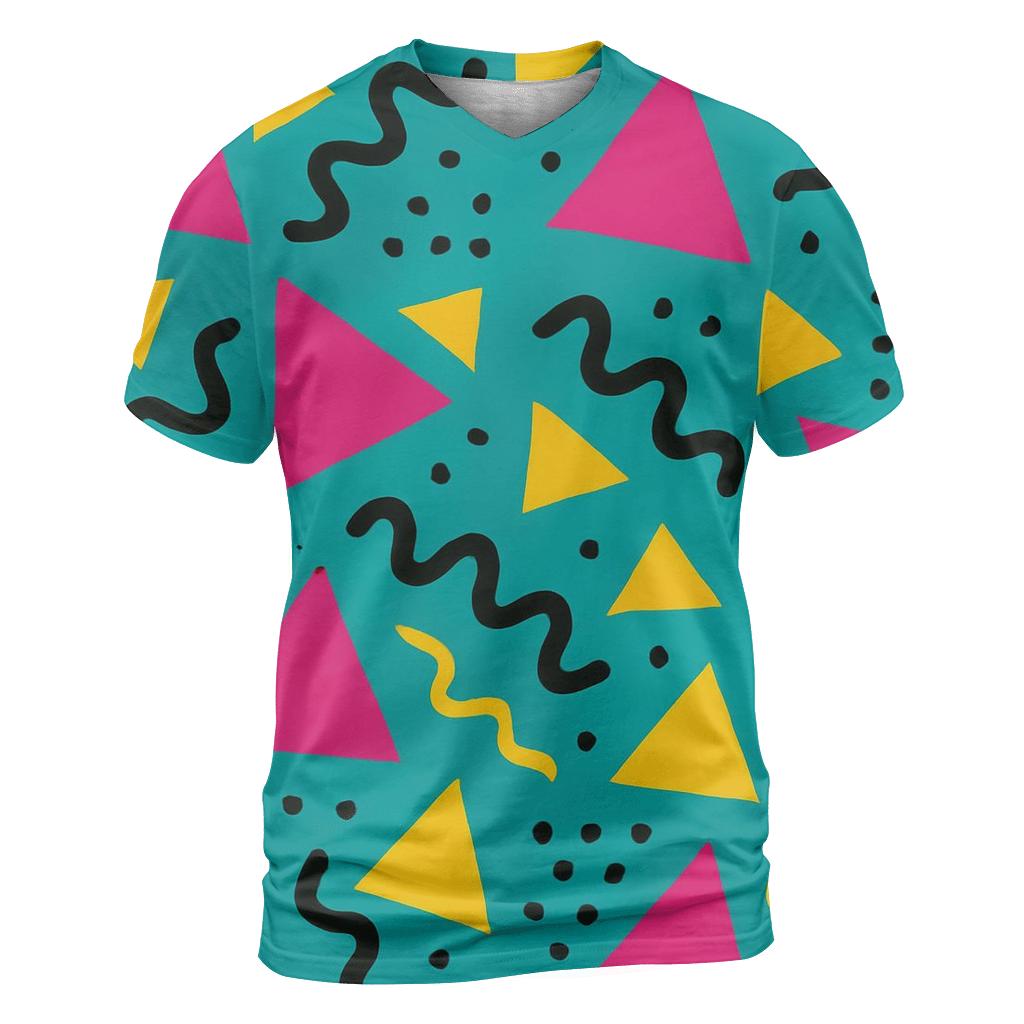 Memphis Shape Shuffle statement graphic shirts