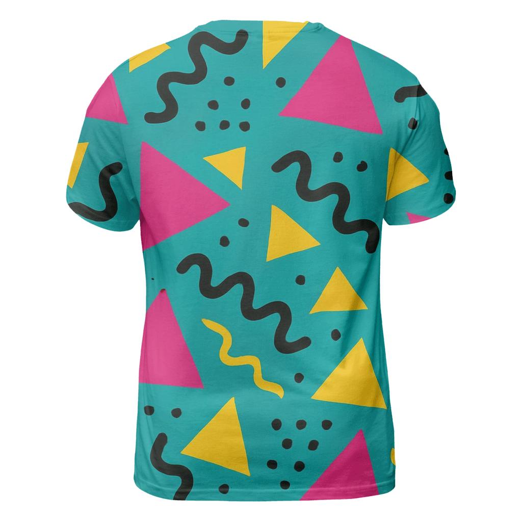 Memphis Shape Shuffle statement graphic shirts