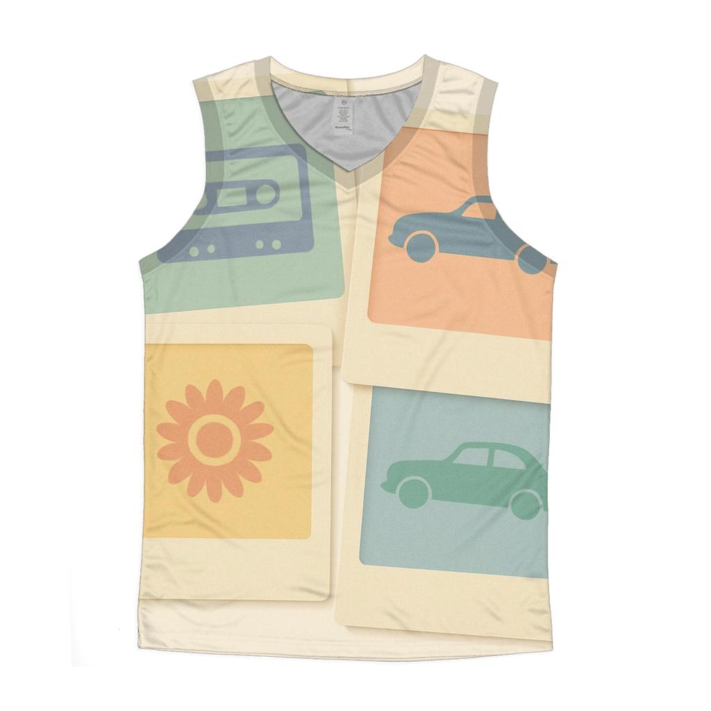 Polaroid Block Collage casual summer tank tops