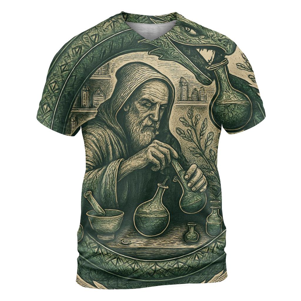 Alchemical Ouroboros Garden unique graphic print tees