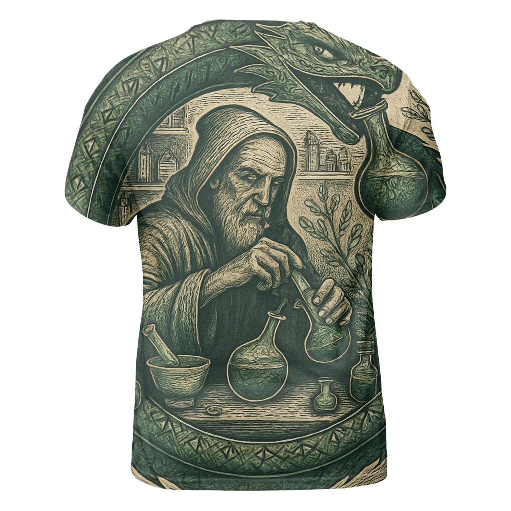 Alchemical Ouroboros Garden unique graphic print tees