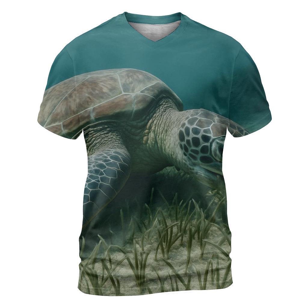 Pelagic Grazer — Green Sea Turtle unique graphic print tees