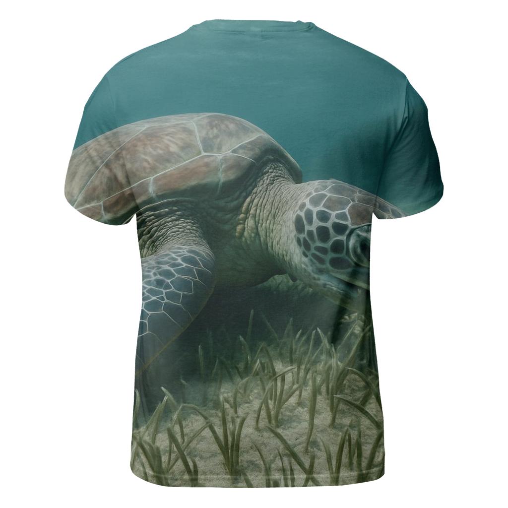 Pelagic Grazer — Green Sea Turtle unique graphic print tees