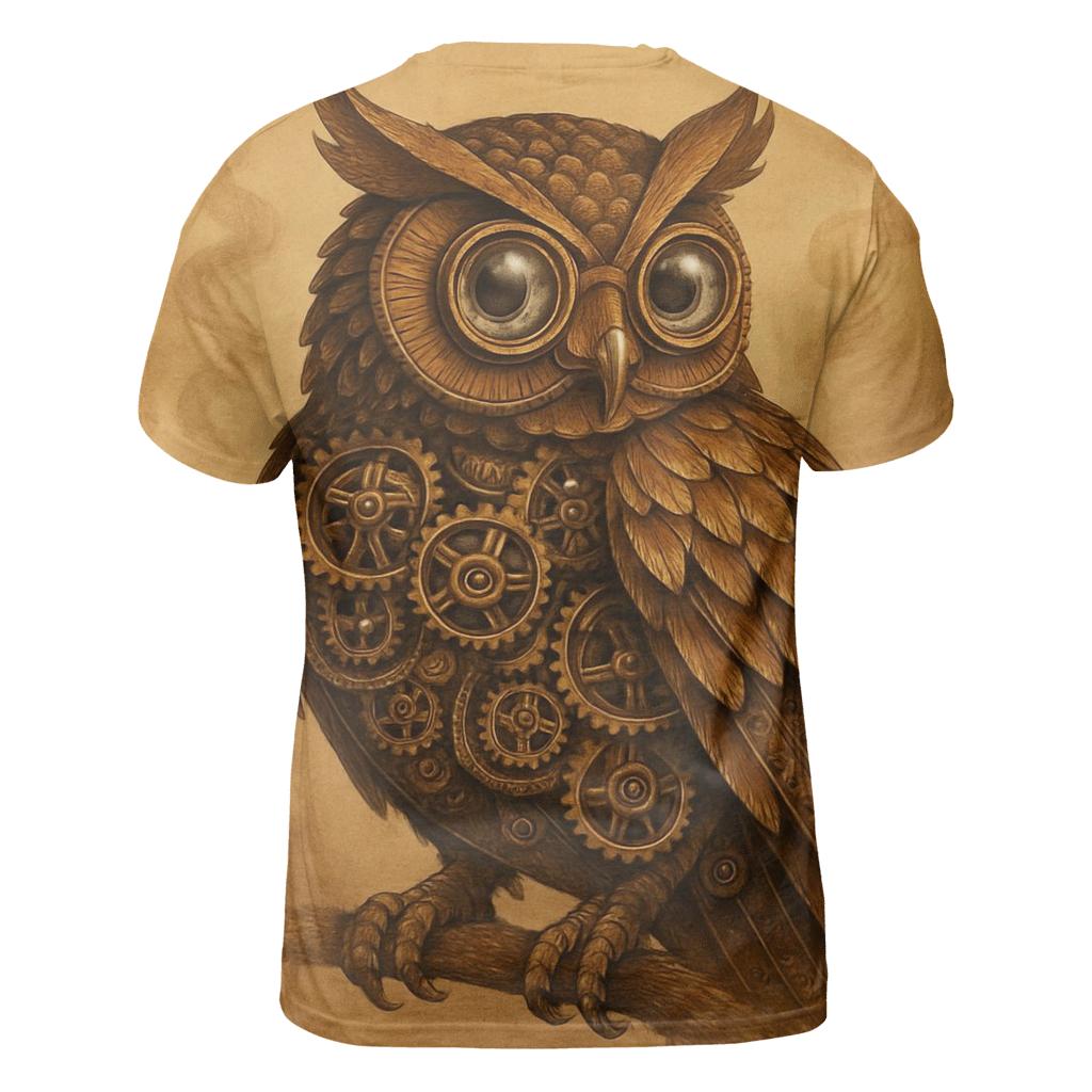 Steampunk Owl Mechanica personalized full print shirts