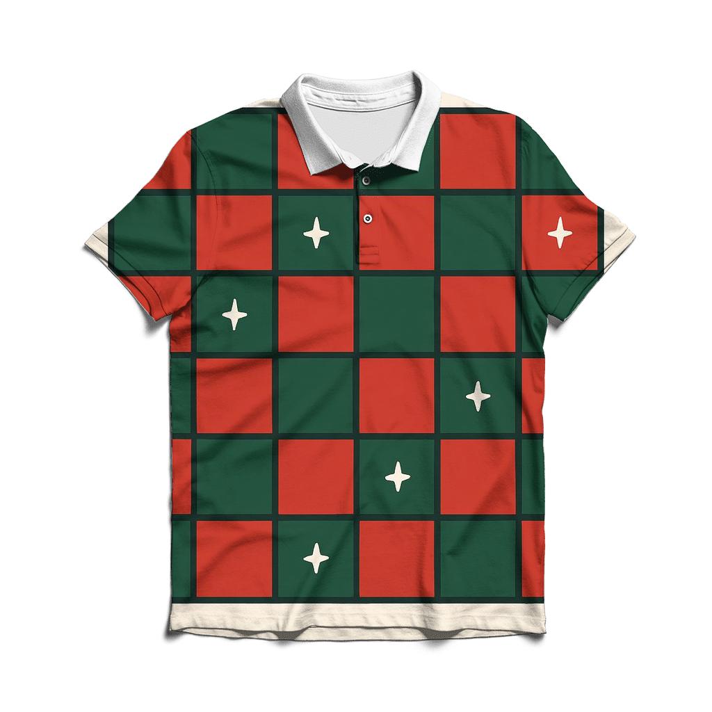 Little Star Checker stylish collar polo tees