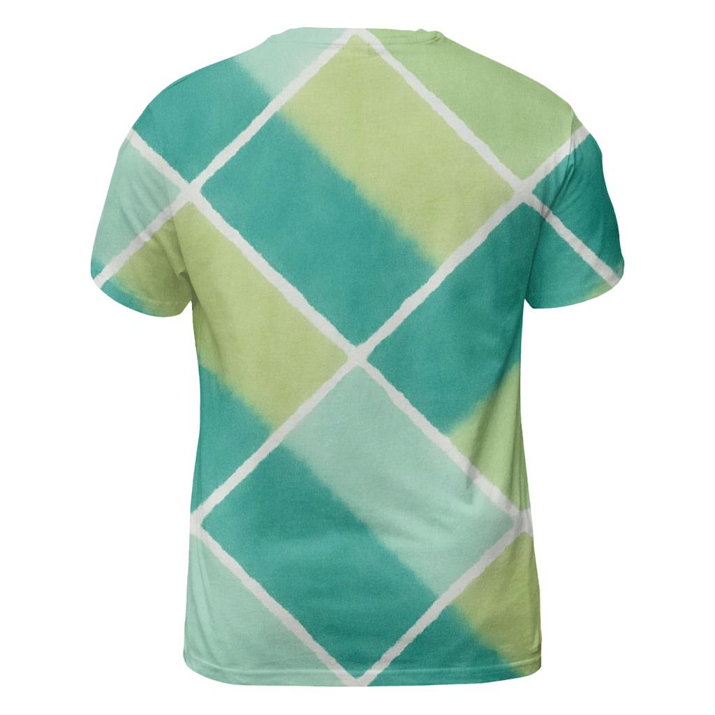 Diagonal Mirror Fold Motif statement graphic shirts