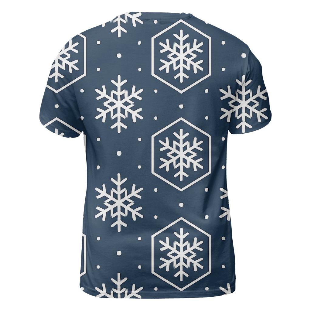 Snowflake Grid creative print fashion shirts