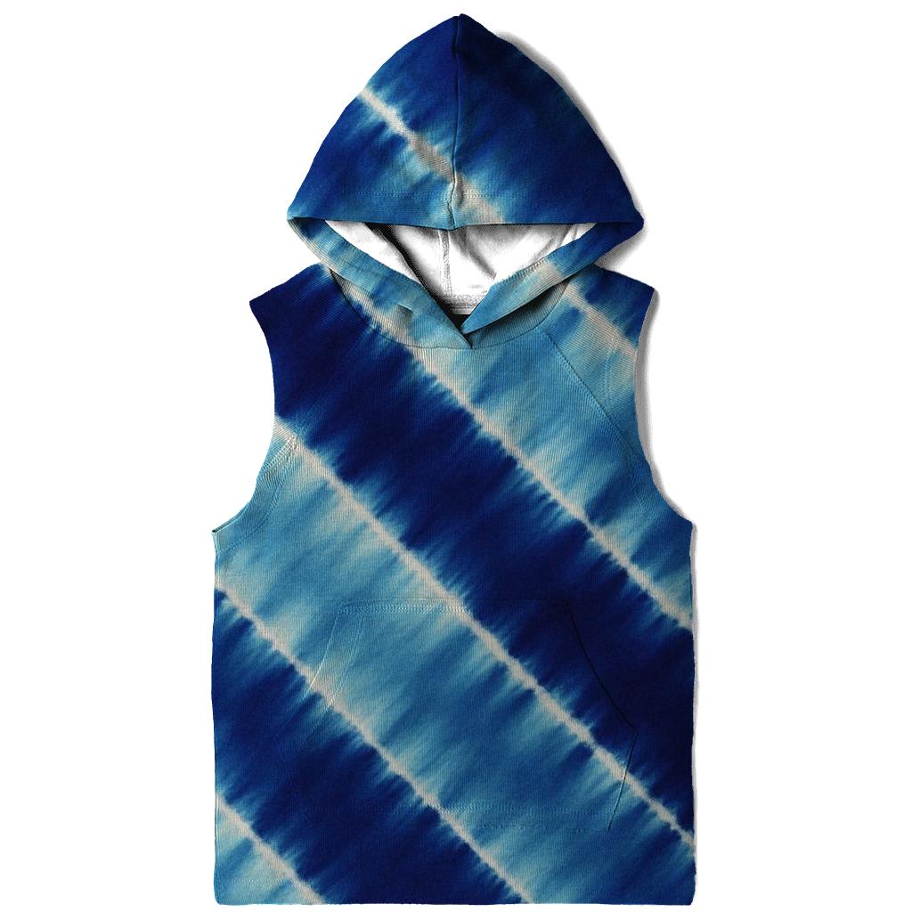 Indigo Arashi Diagonals zip-up hoodies