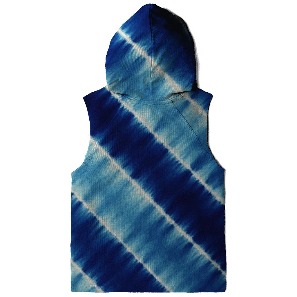 Indigo Arashi Diagonals zip-up hoodies