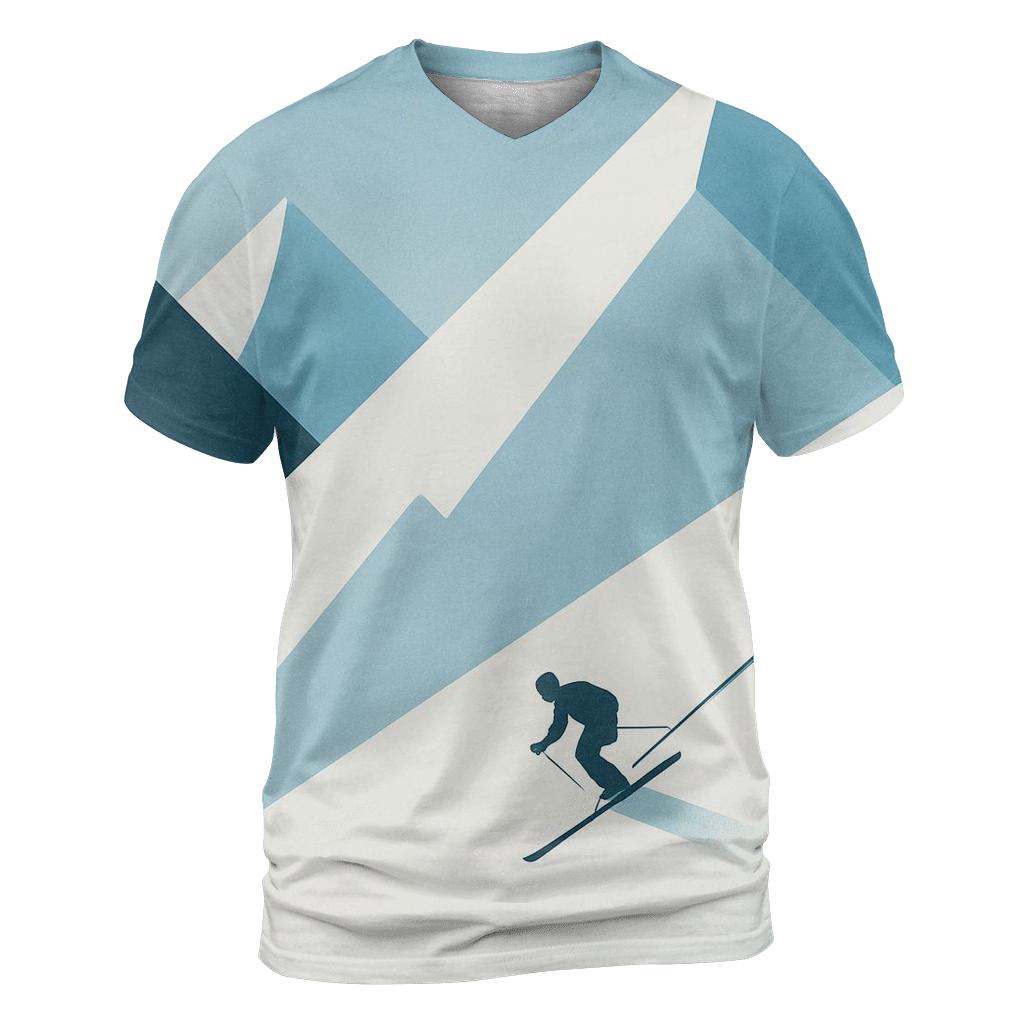 Alpine Ski Geometry vibrant all-over design tees