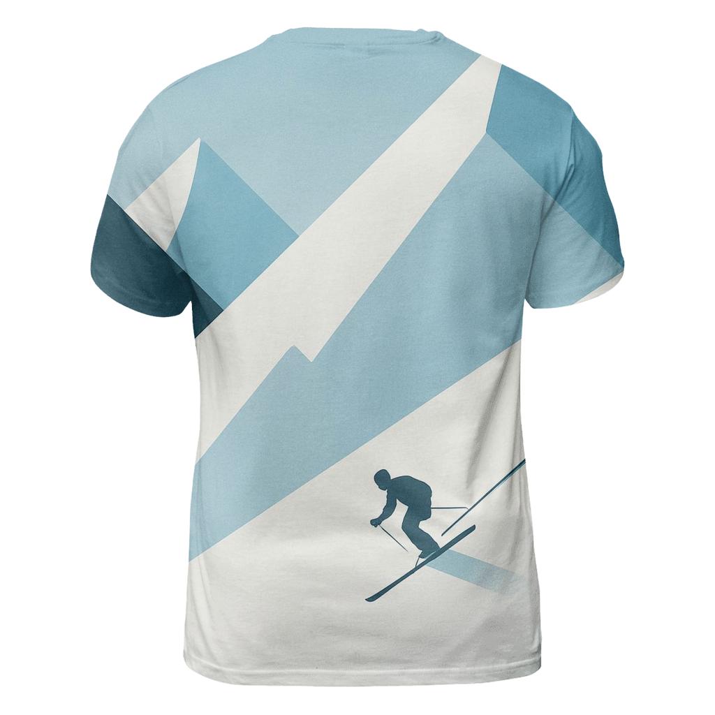 Alpine Ski Geometry vibrant all-over design tees