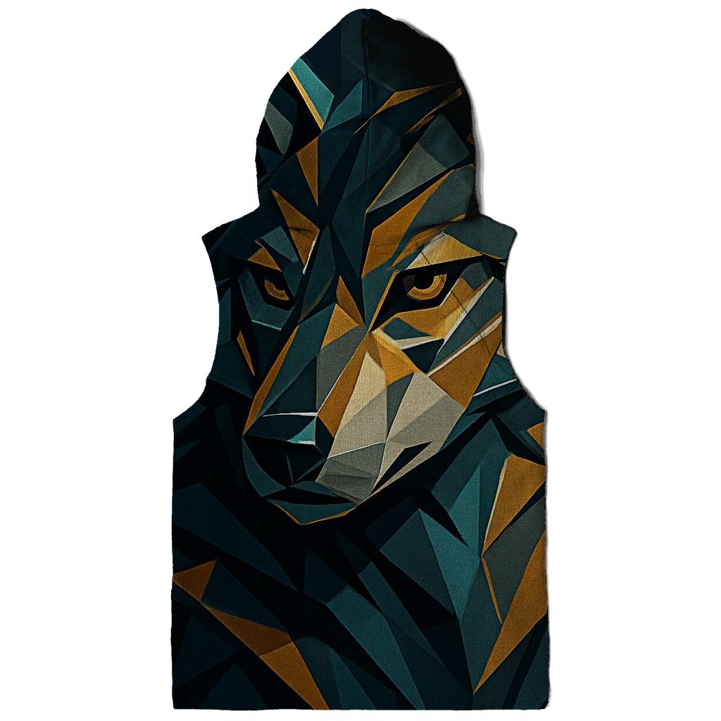 Geometric Wolf Mosaic lightweight hoodies
