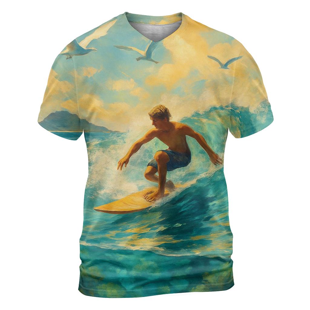 Surfing Coral Reef custom all-over print shirts