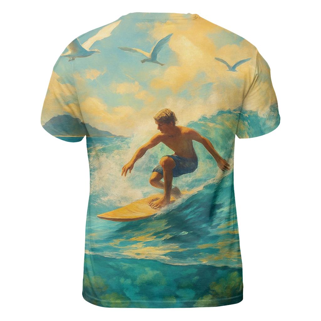 Surfing Coral Reef custom all-over print shirts