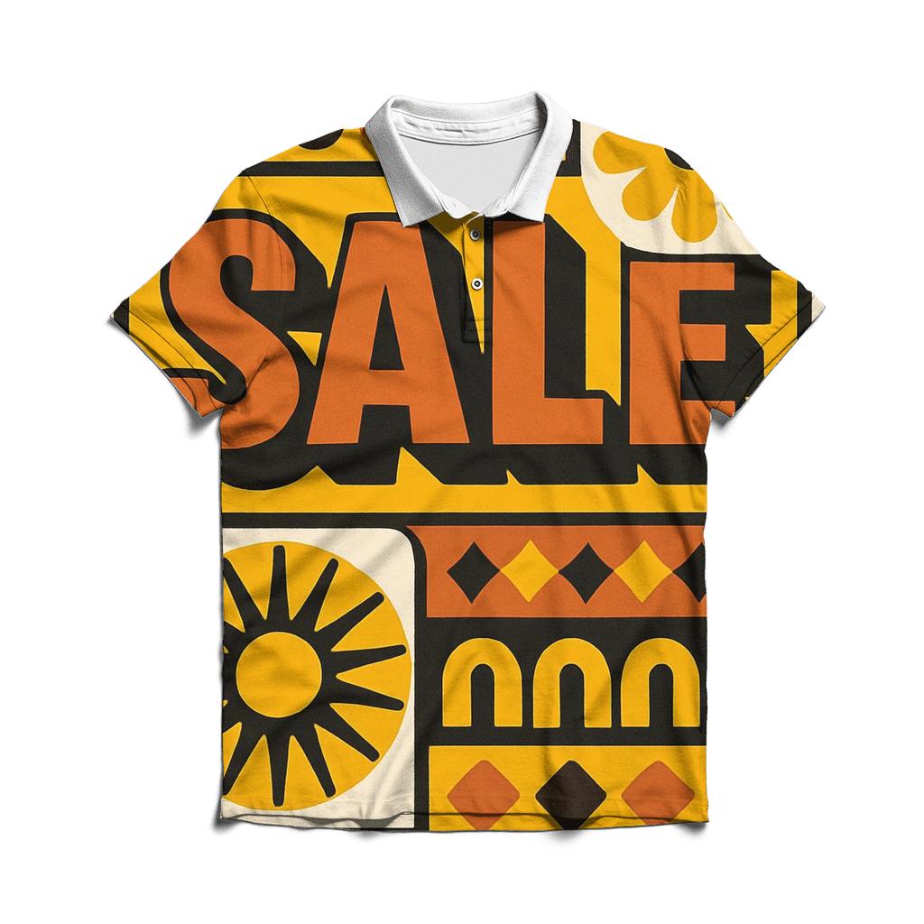 Funky Typeface Poster embroidered polo tops