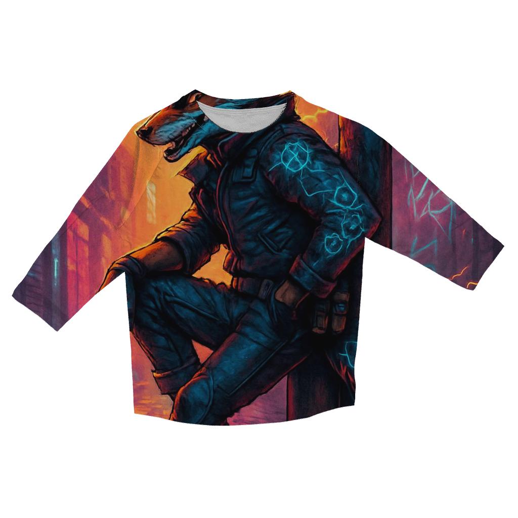 Clockwork Alley Fox casual three quarter sleeve shirts