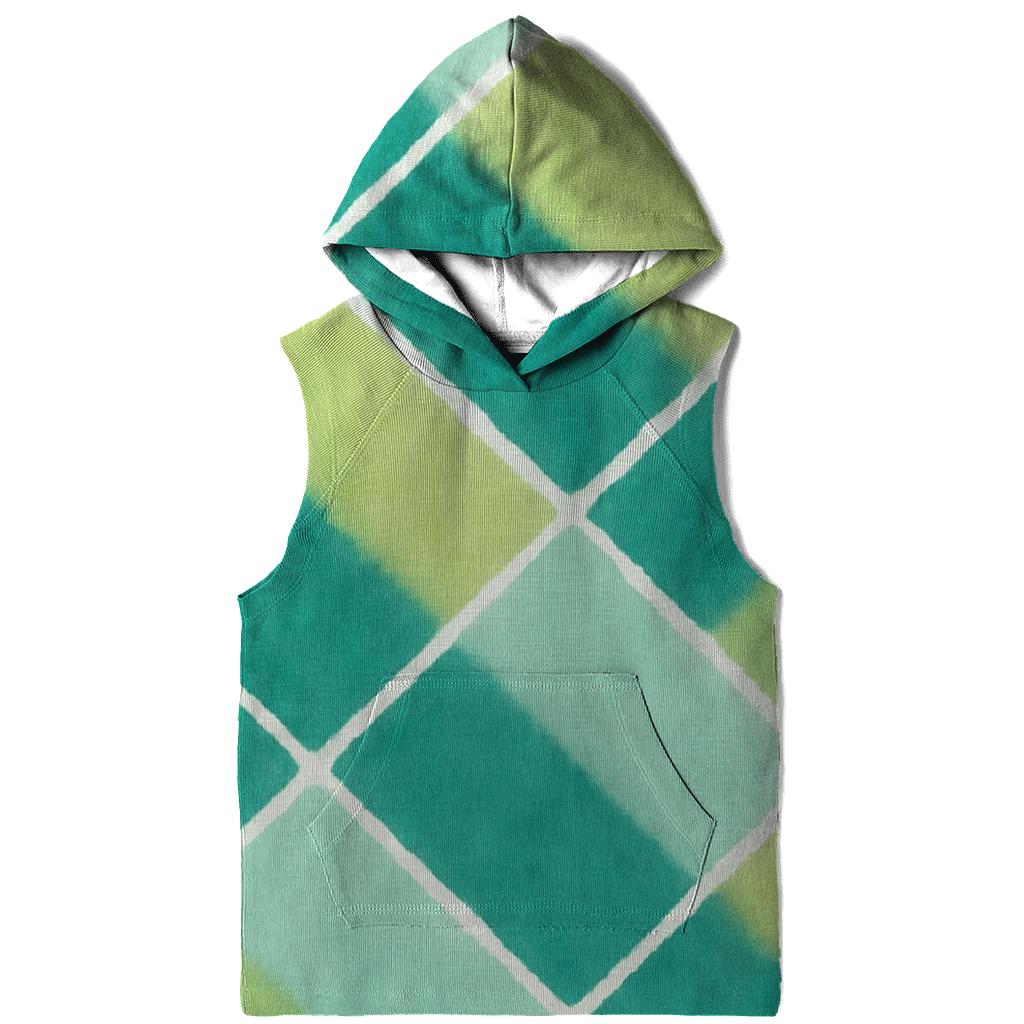 Diagonal Mirror Fold Motif pullover hoodies