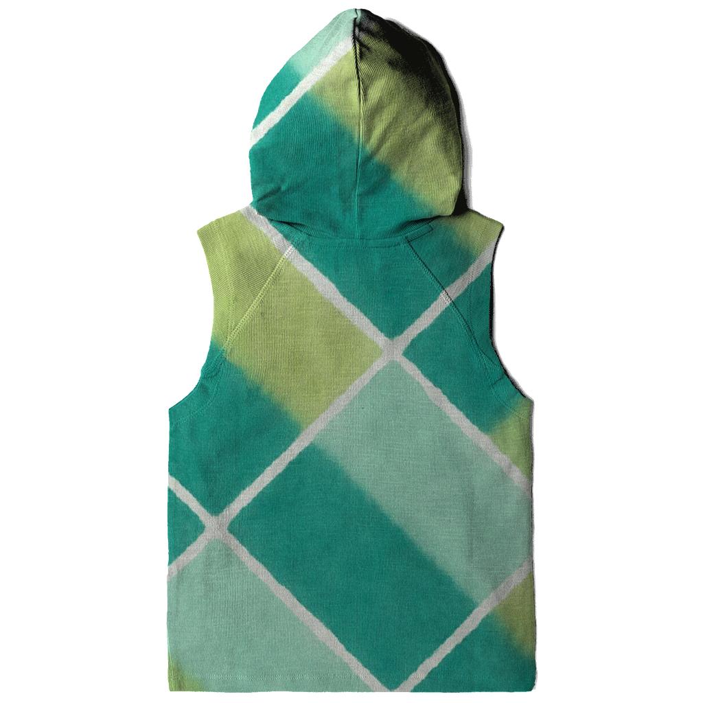 Diagonal Mirror Fold Motif pullover hoodies