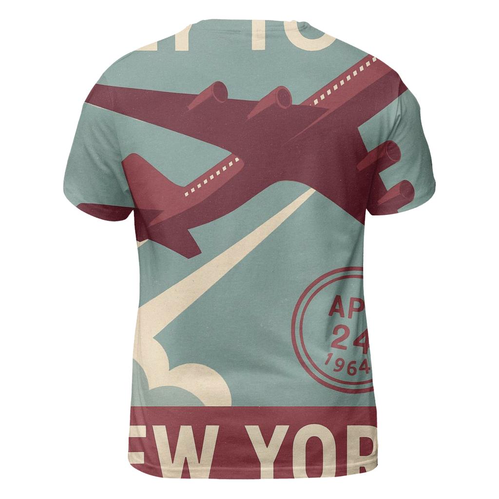 Vintage Airline Travel Poster custom all-over print shirts