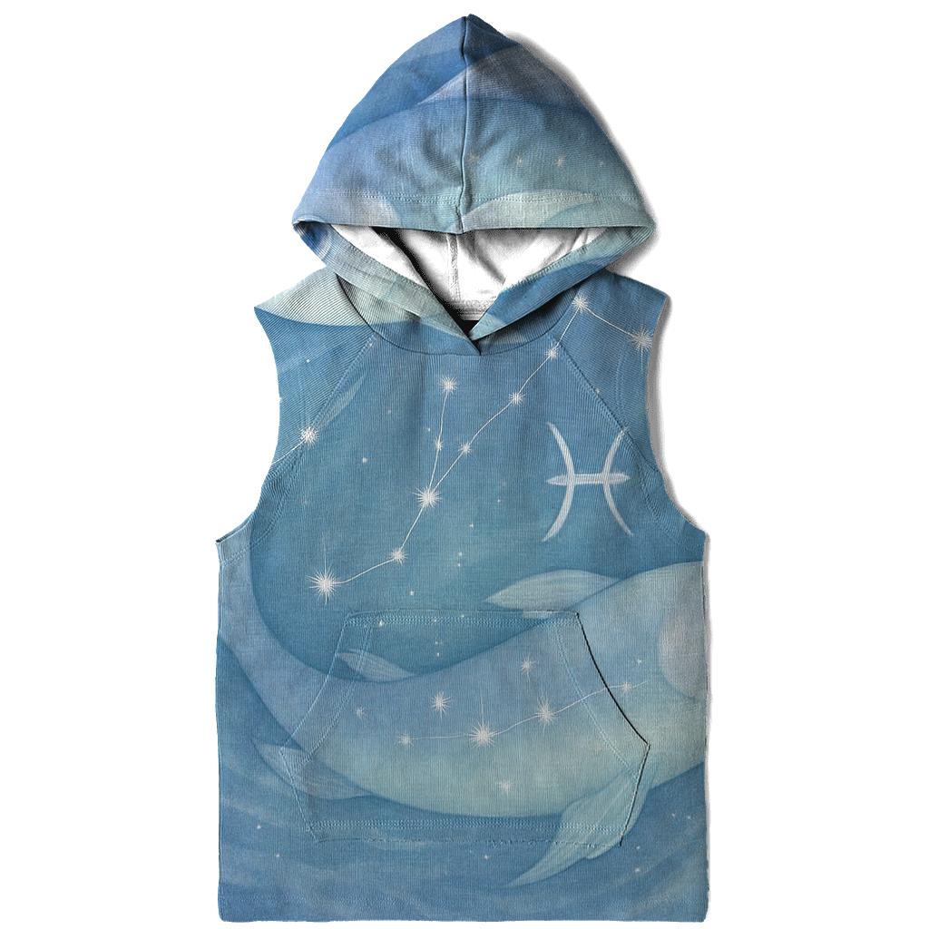 Pisces Cosmic Fish Dream Scene embroidered hoodies