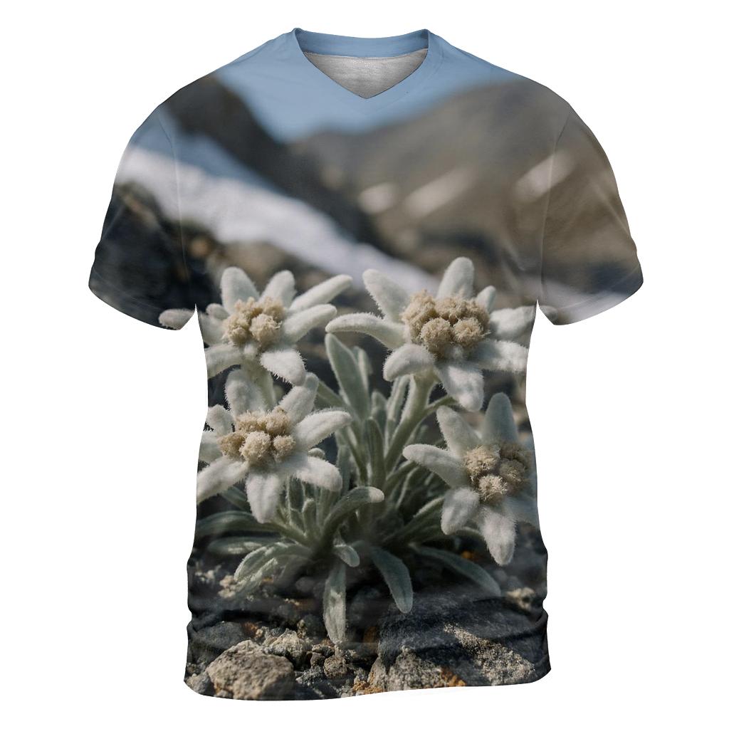 Alpine Edelweiss Study unique graphic print tees