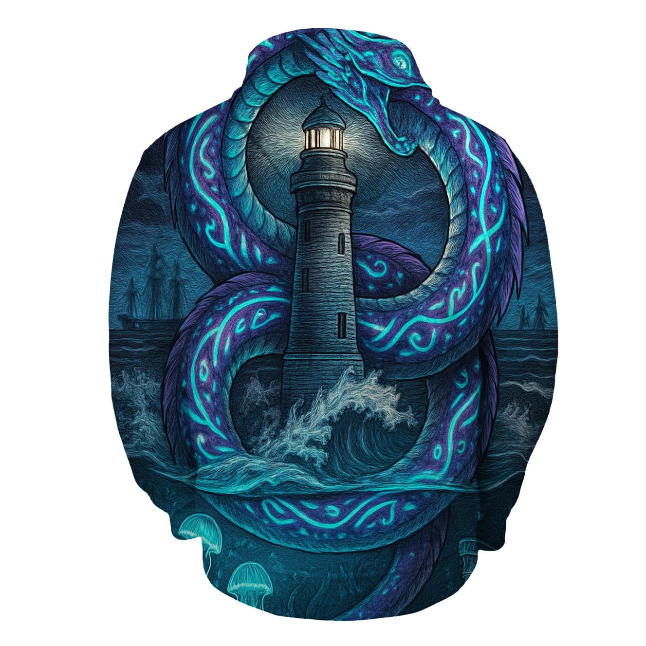 Bioluminescent Sea Ouroboros hoodies fashion