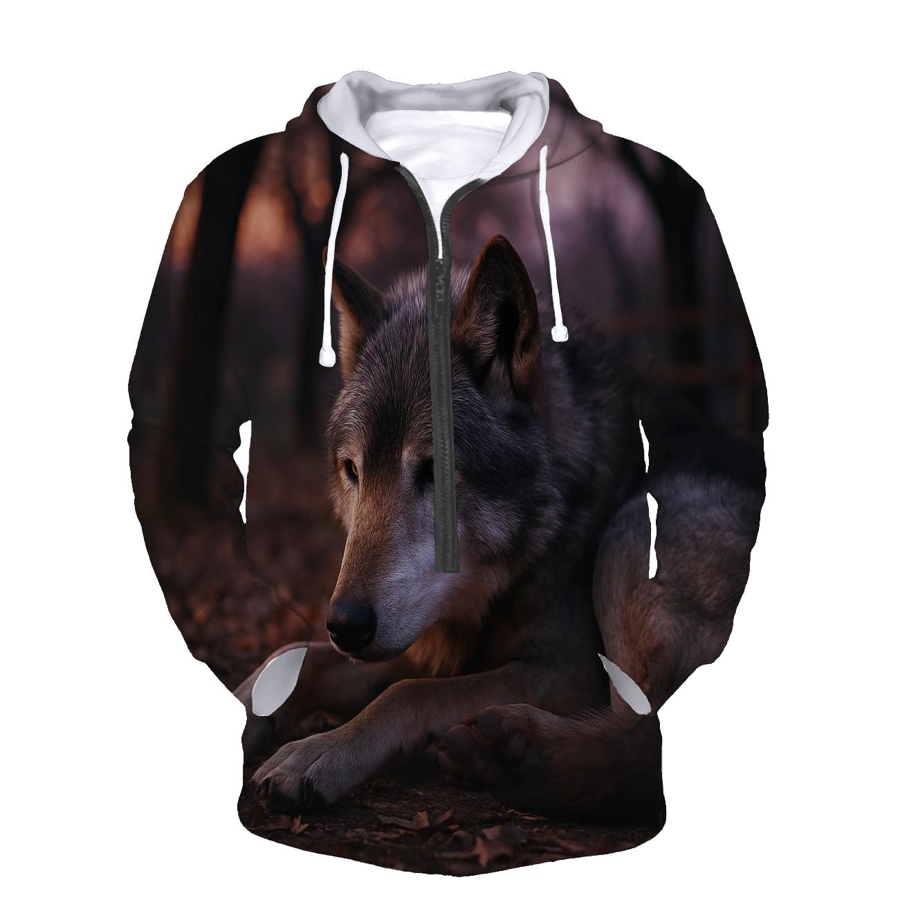 Old Alpha In Twilight Orchard custom hoodies