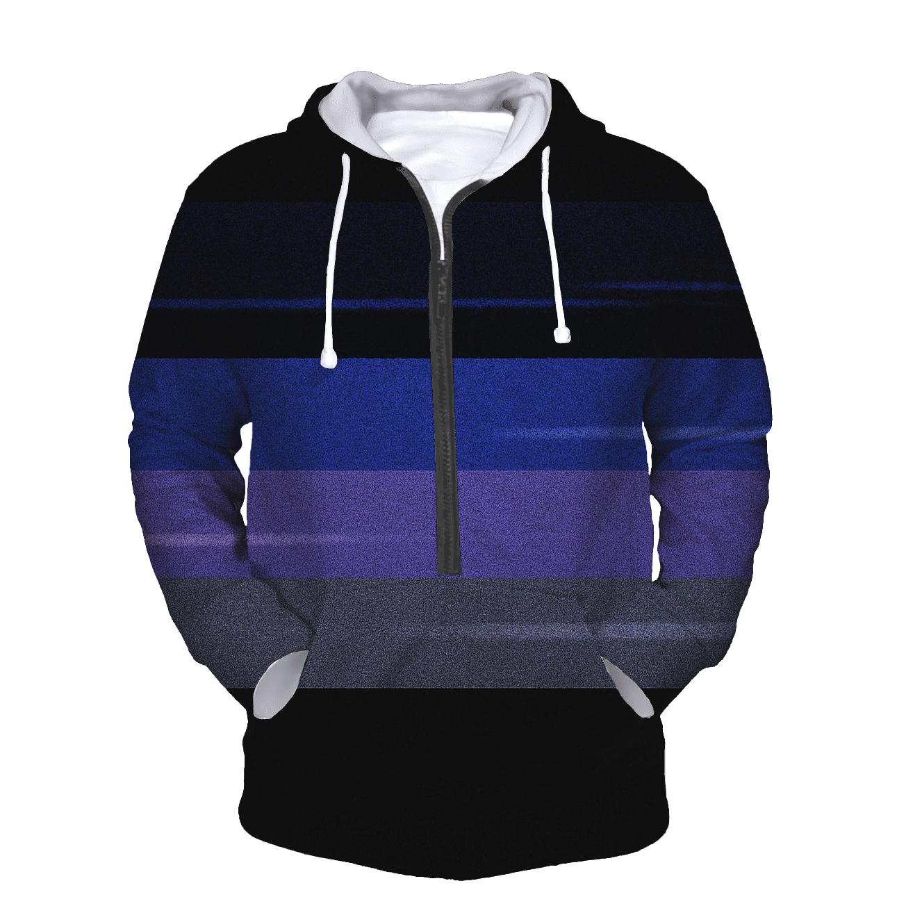 VHS Static Stripes graphic hoodies