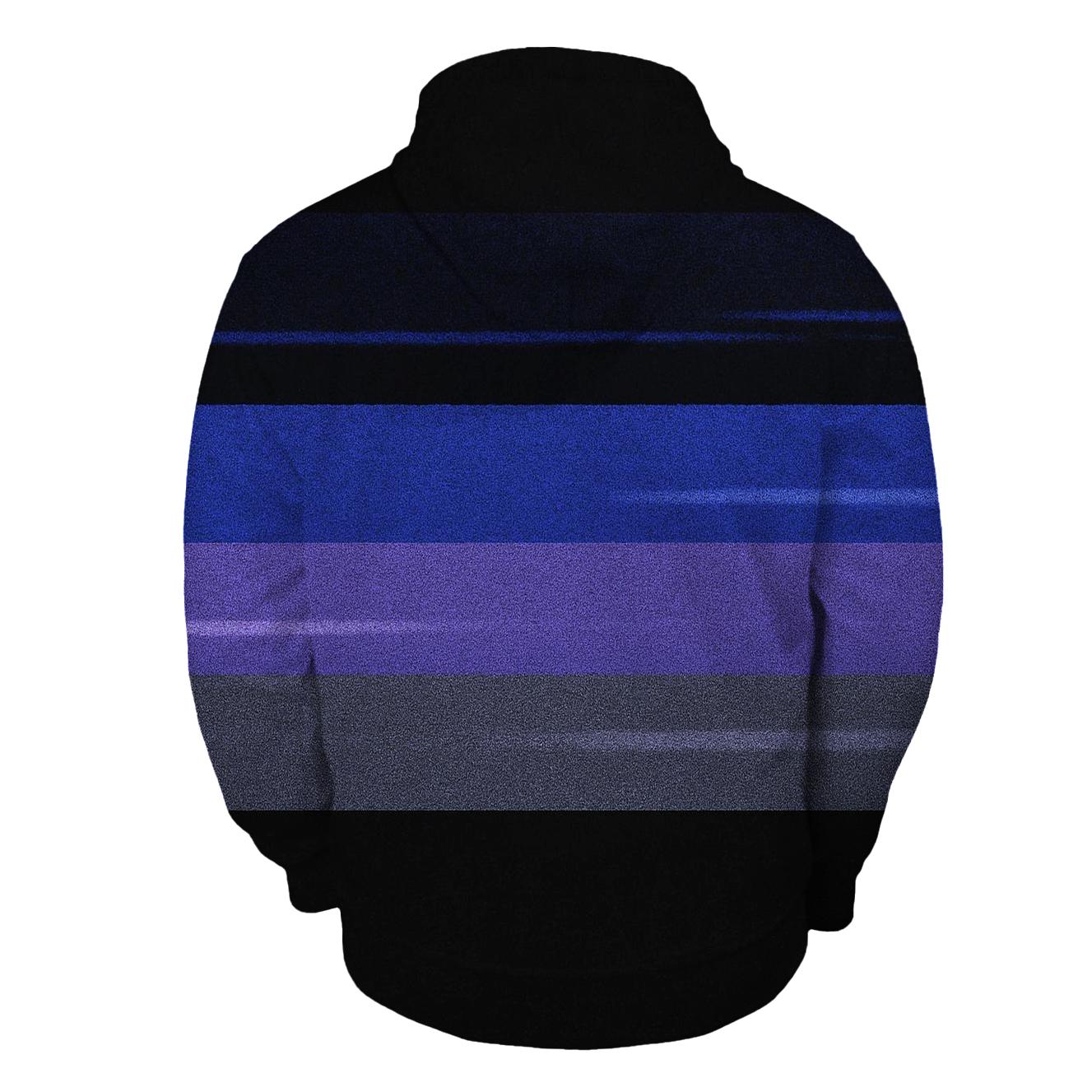 VHS Static Stripes graphic hoodies