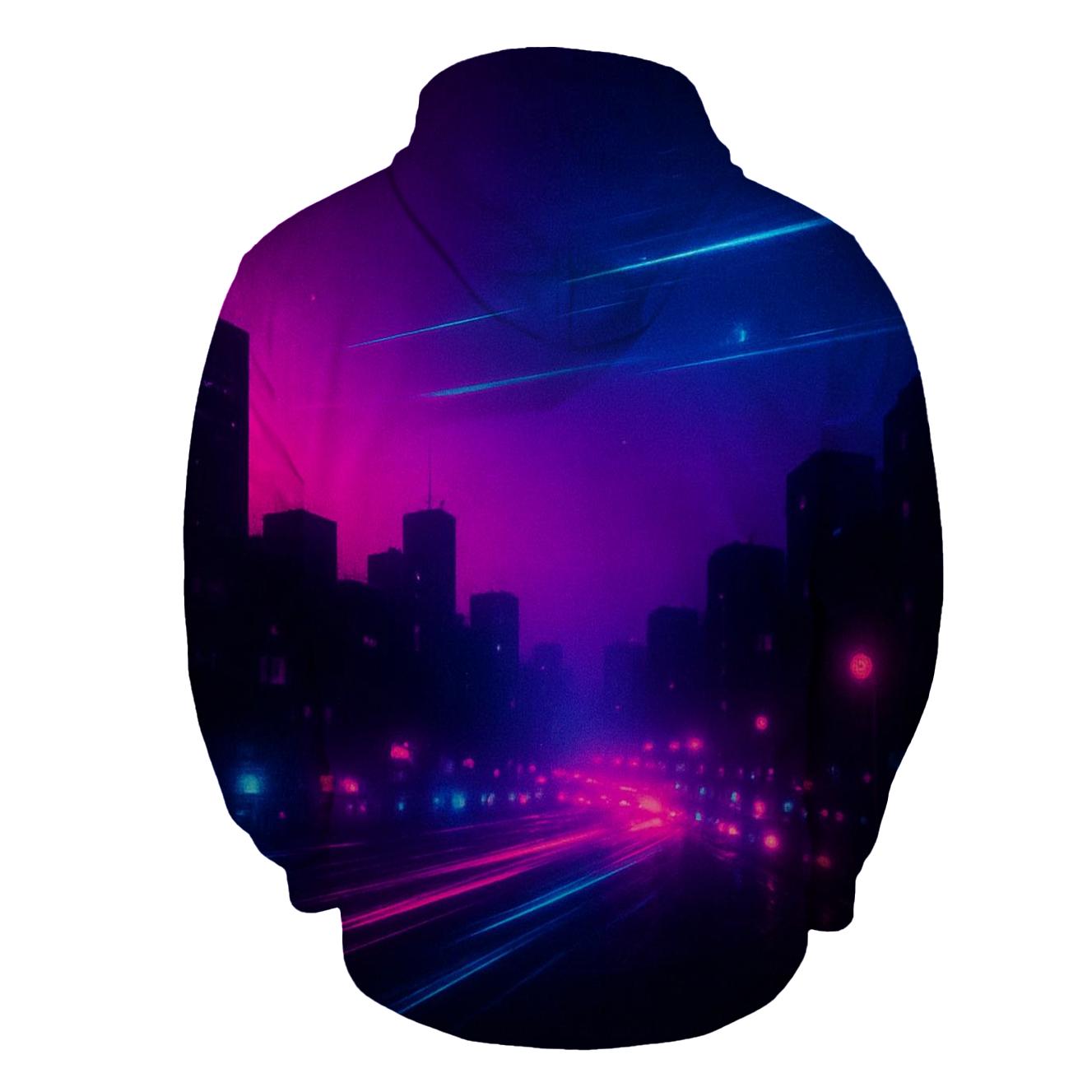 Neon Nightfall Sweep heavyweight hoodies