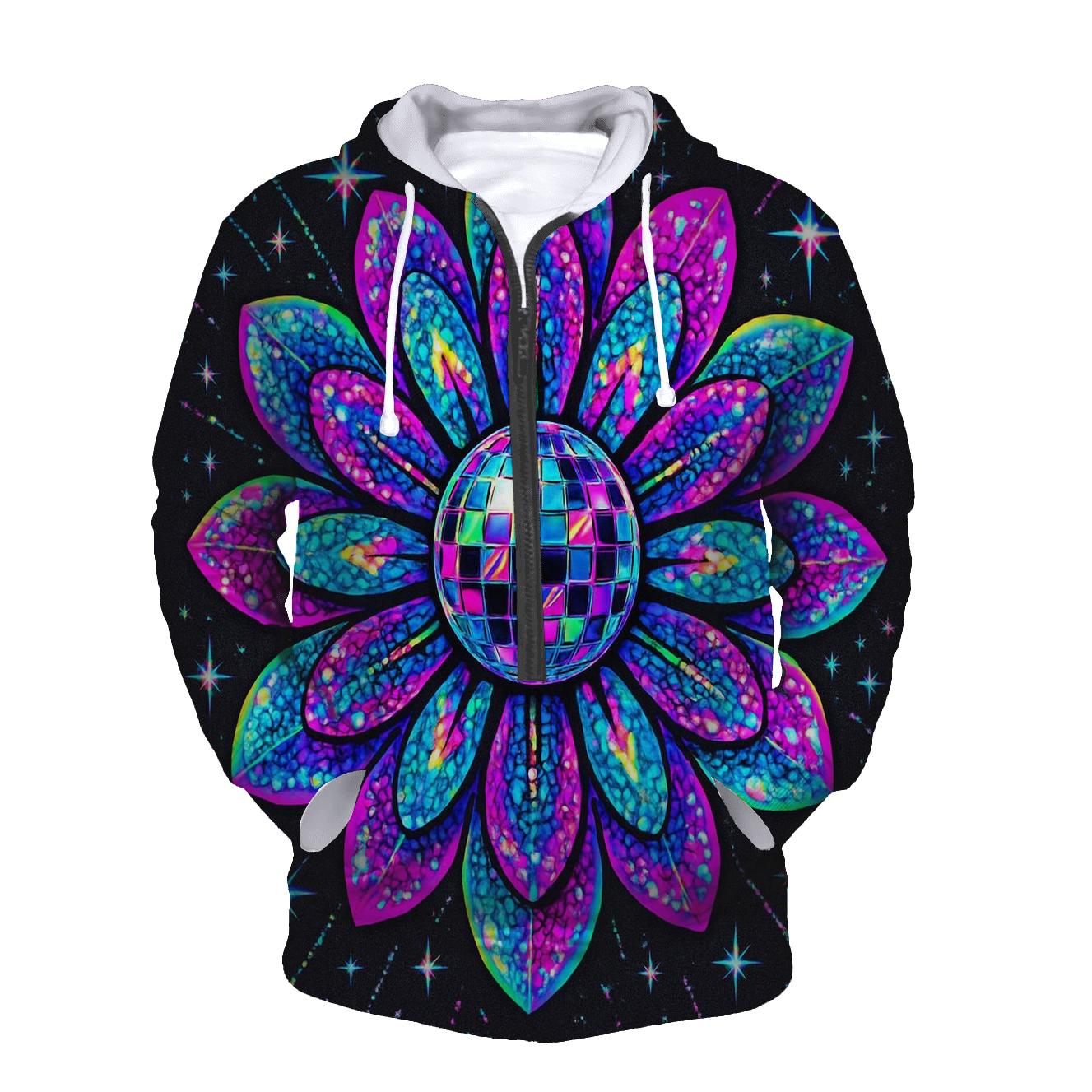 Electric Disco Bloom custom hoodies