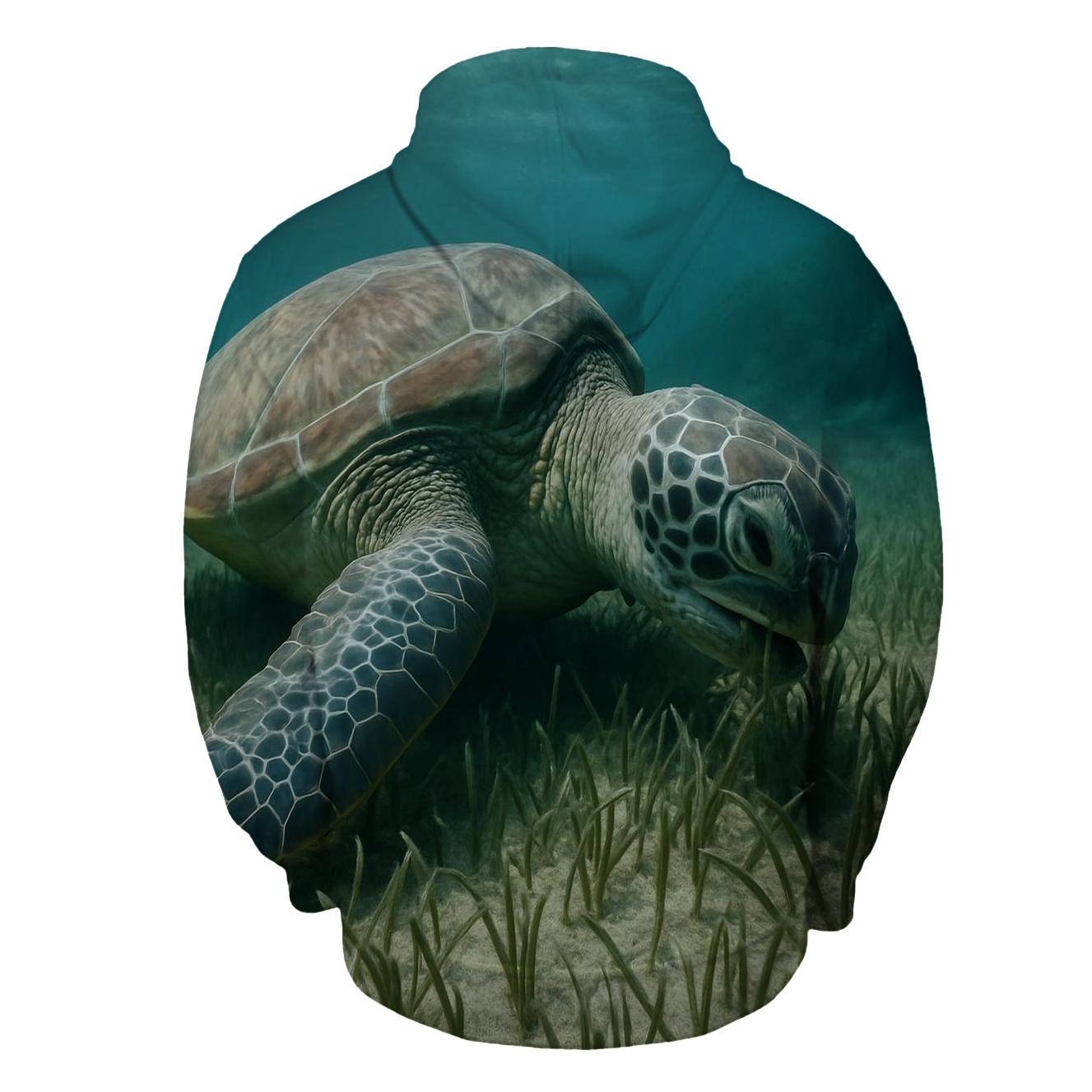 Pelagic Grazer — Green Sea Turtle designer hoodies