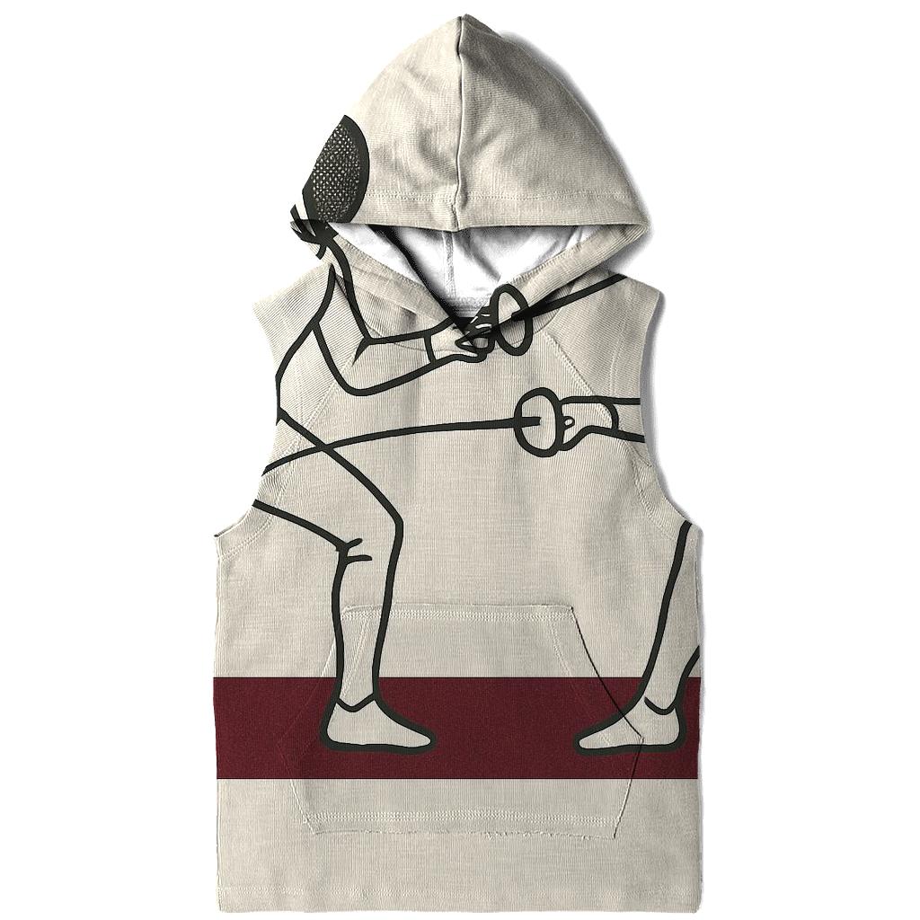 Fencing Line Art Duel printed hoodies
