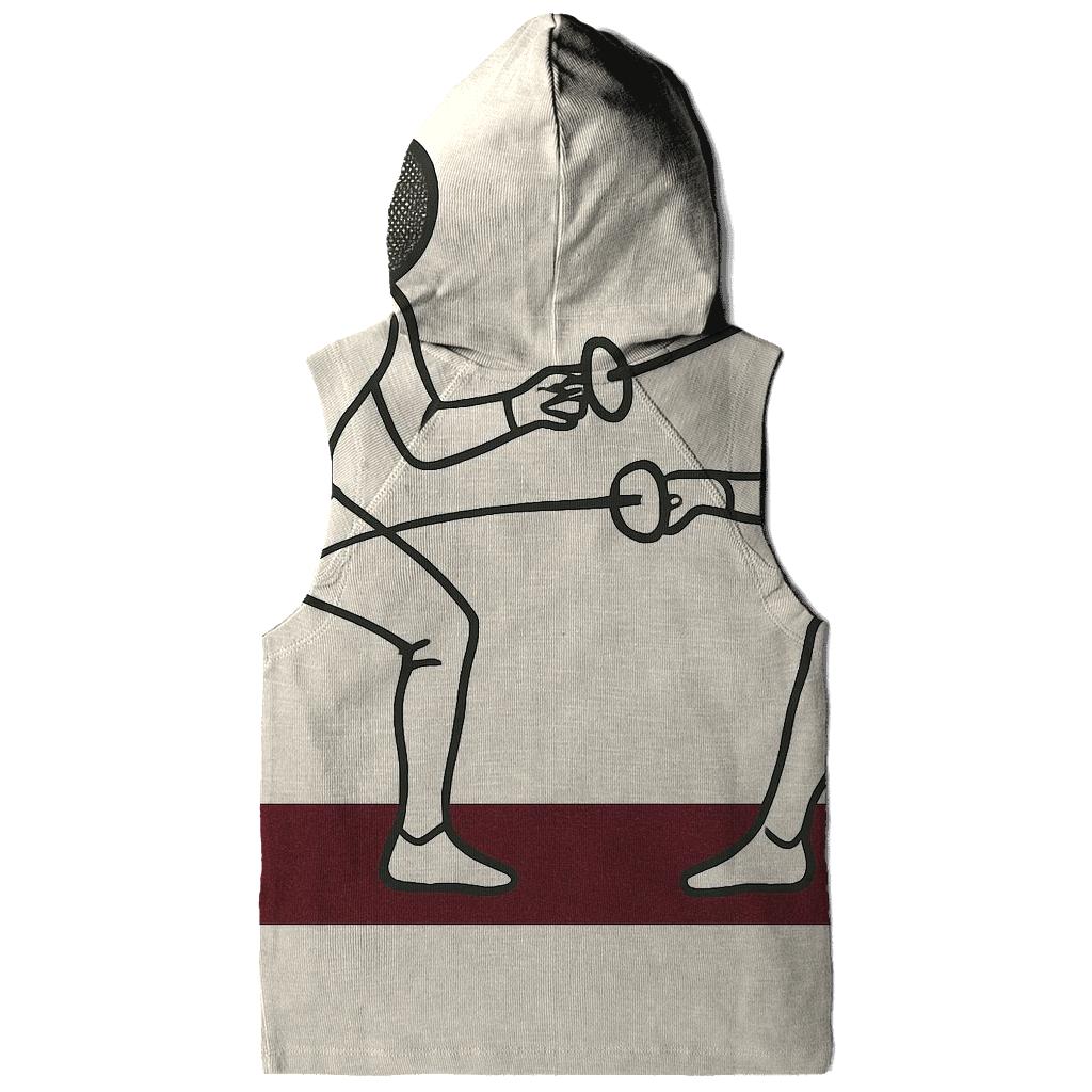 Fencing Line Art Duel printed hoodies