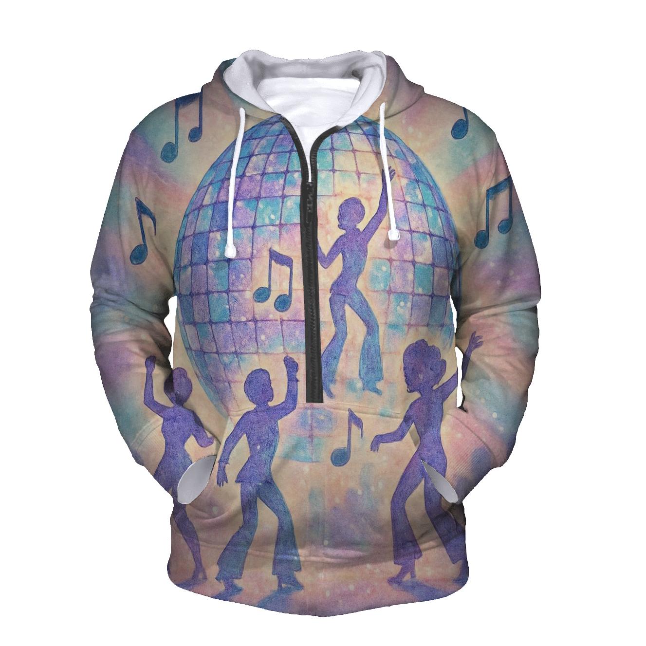 Disco Dot Mosaic zip-up hoodies