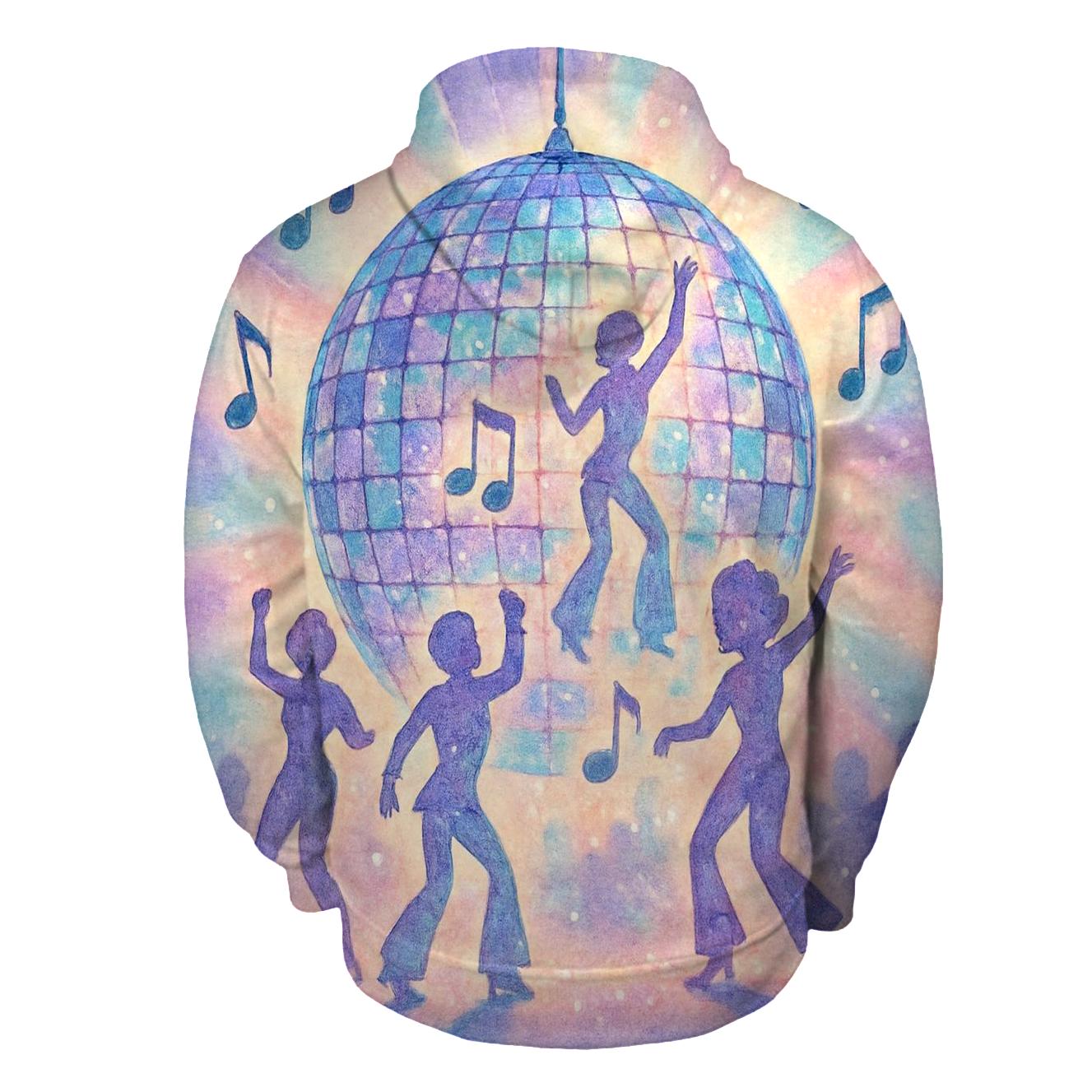 Disco Dot Mosaic zip-up hoodies