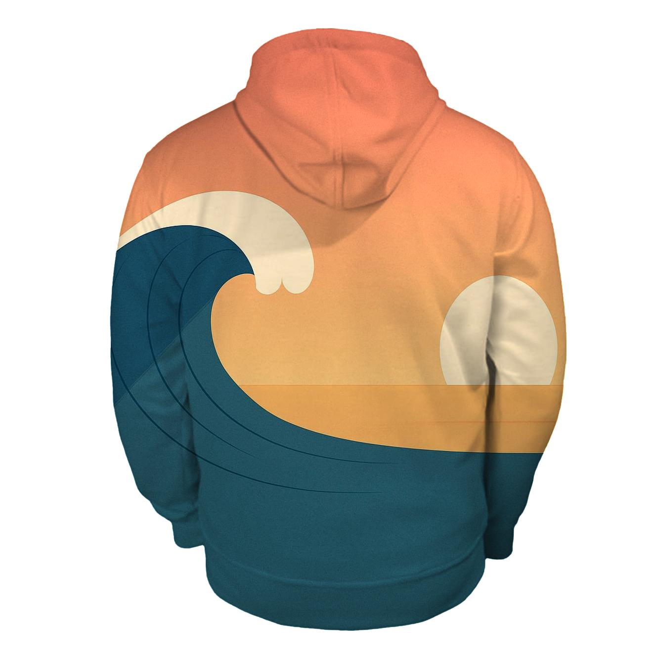 Gradient Surf Sunset hoodies fashion