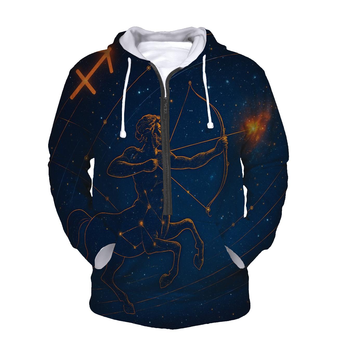 Sagittarius Archer Star Map embroidered hoodies