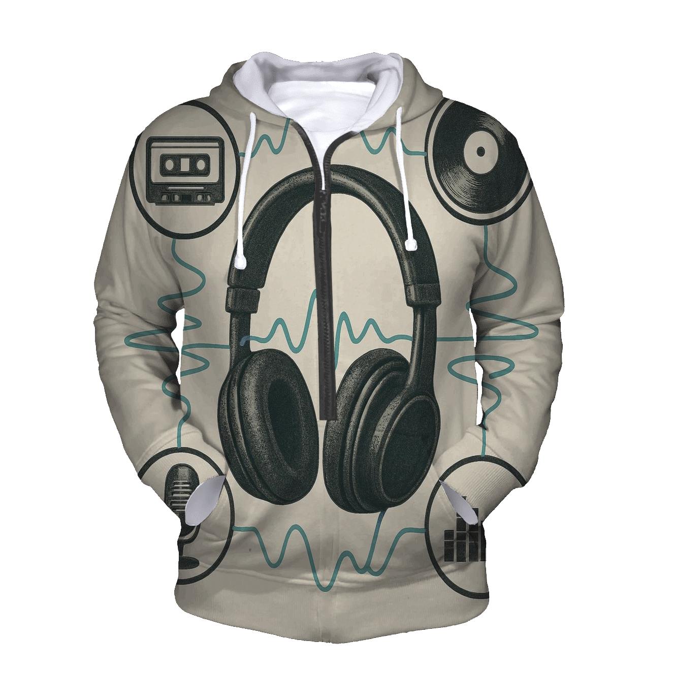 Headphone Orbit Diagram pullover hoodies