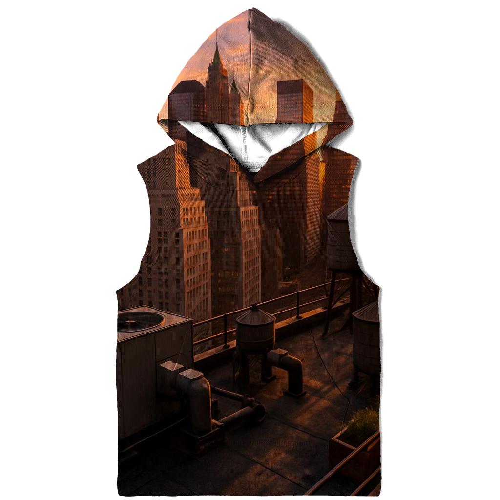 Sunset Over Financial District Rooftop designer hoodies