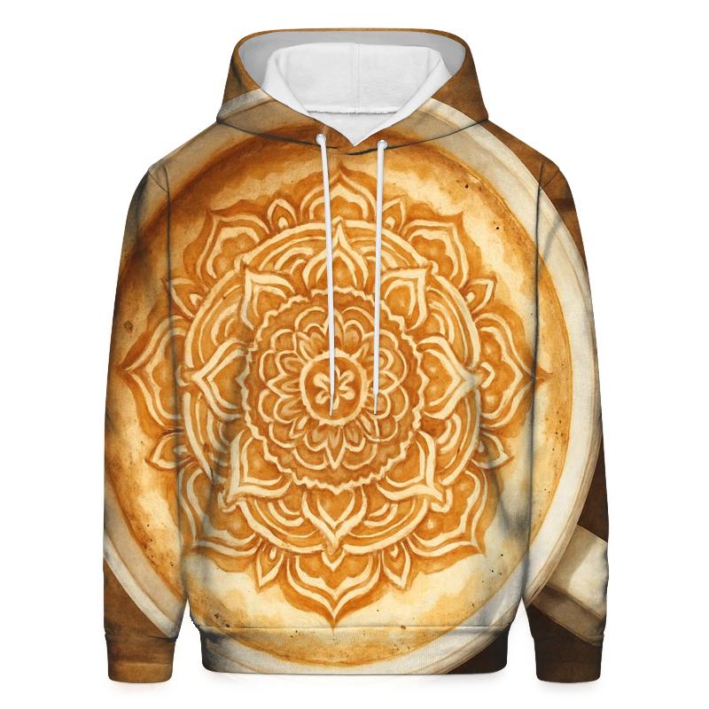 Latte Spiral Mandala hoodie designs