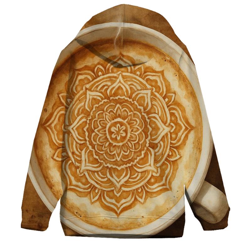 Latte Spiral Mandala hoodie designs