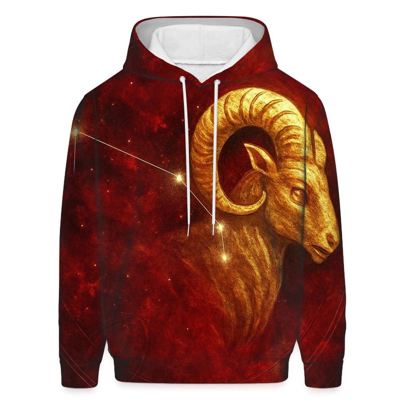 Stellar Aries Constellation Emblem hoodie trends