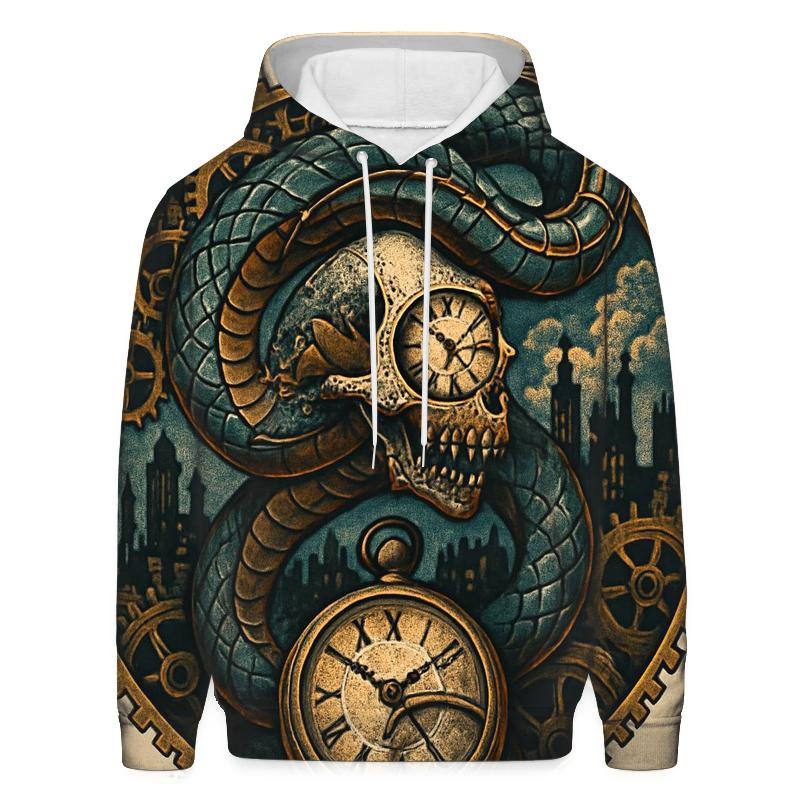 Clockwork Ouroboros Mechanism embroidered hoodies